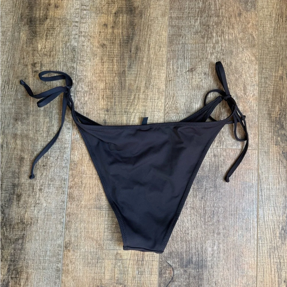SKIMS Onyx Recycled Swim Dippy Tie Bikini Bottoms